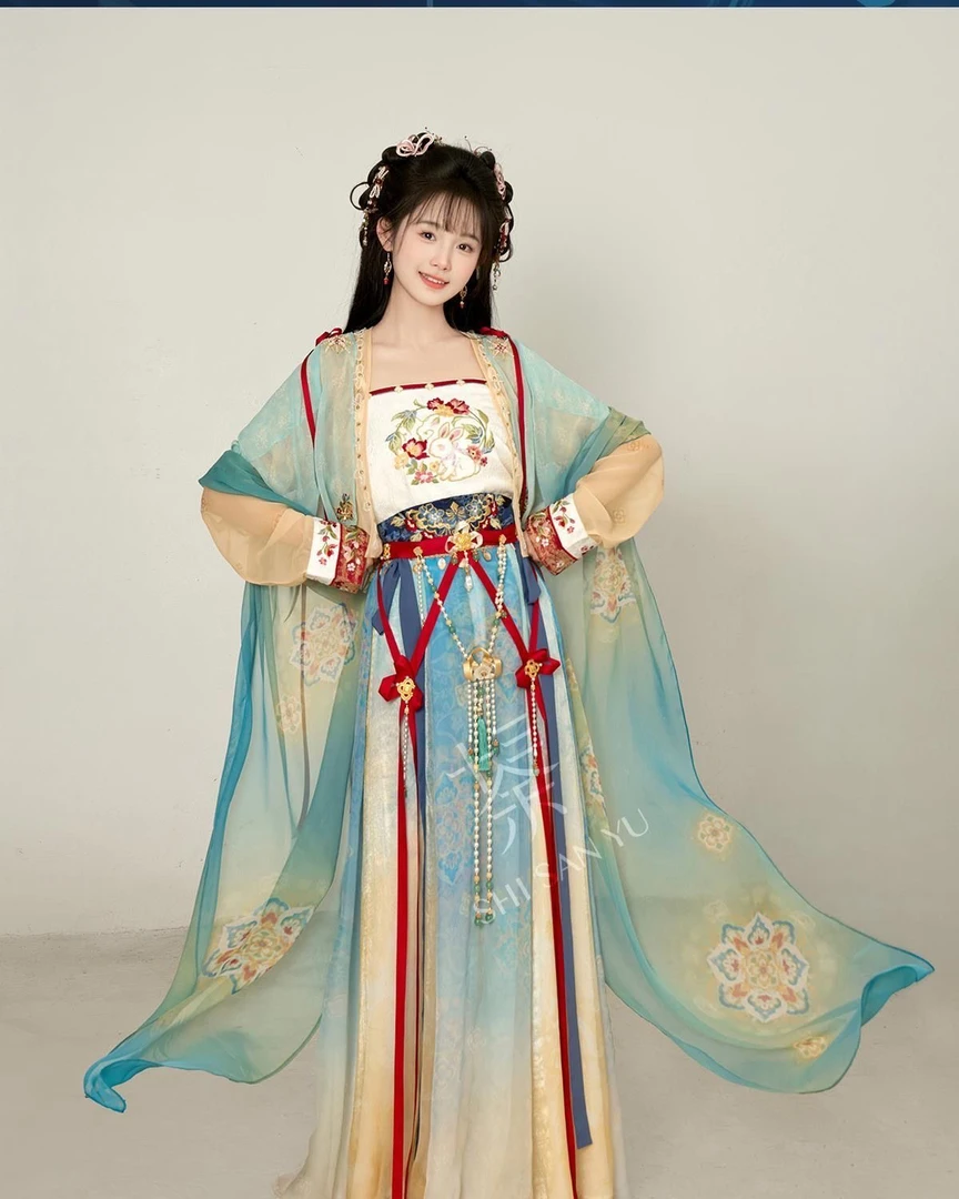 宋制四季通用大唐盛世服装汉服女夏季薄款汉服齐胸对襟日常