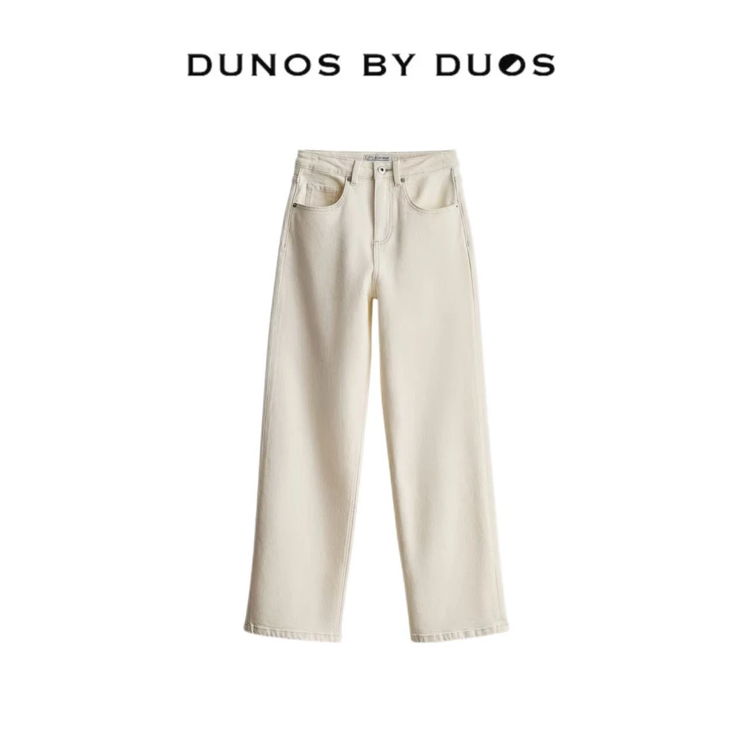 【Dunos】通勤宽松显瘦牛仔休闲复古直筒水洗牛仔裤