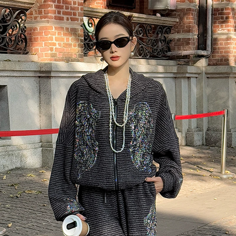 TCH私服烫钻洋气时尚高级感小众重工套装女T72C07E5005轻奢tch
