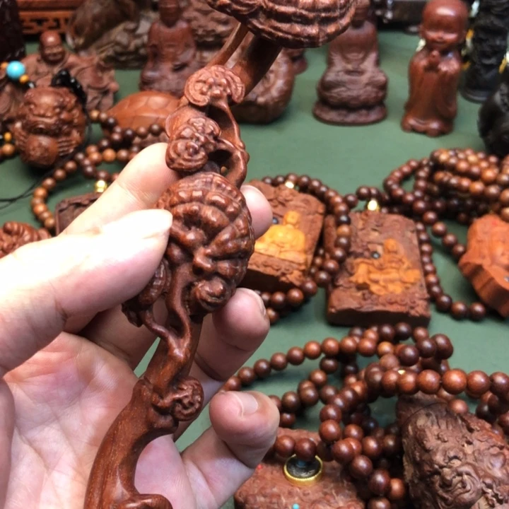 贡木20厘米大号如意小摆件