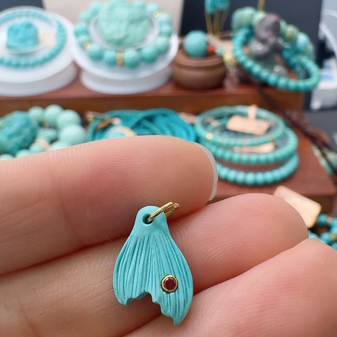 绿松石未镶嵌珠宝半成品