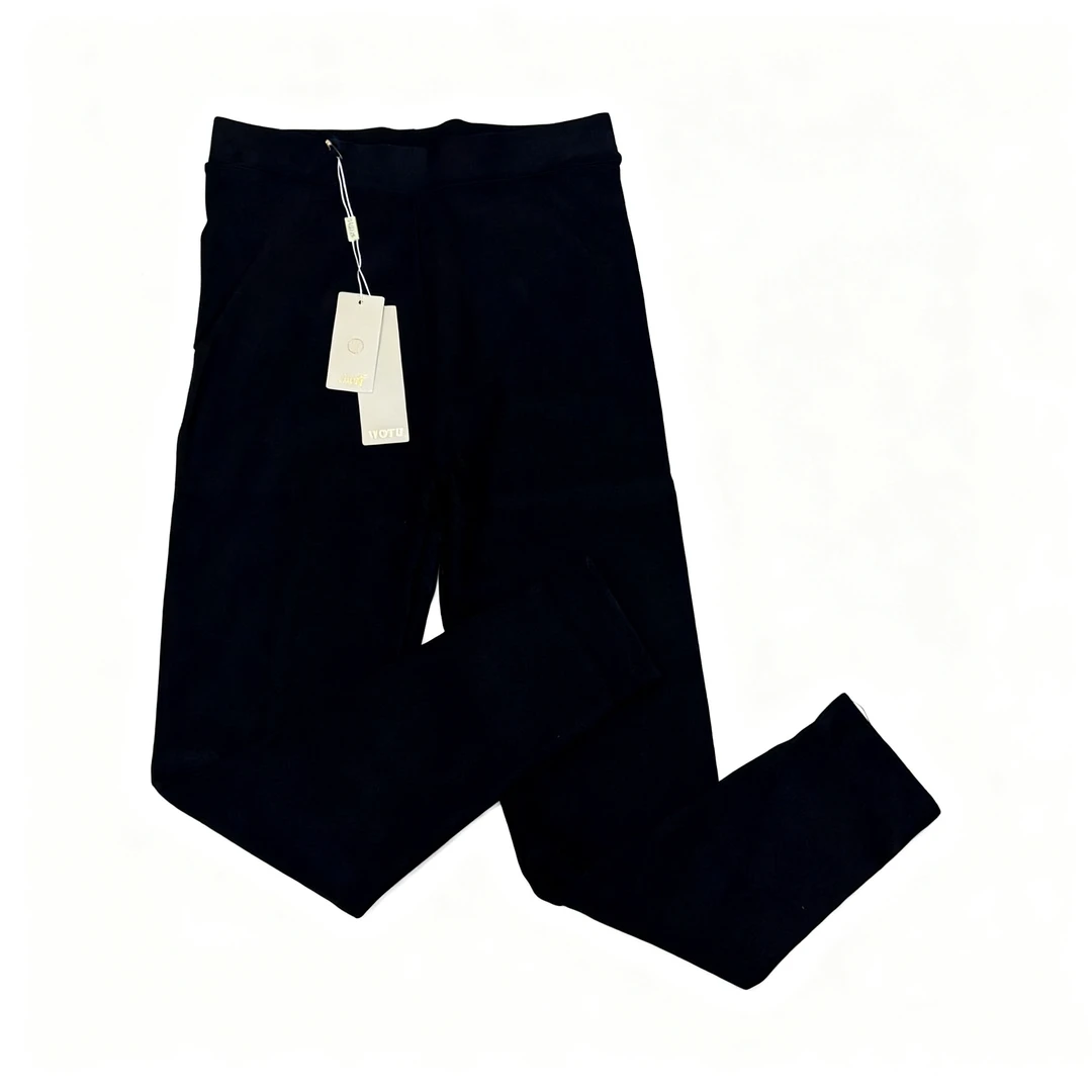 修身显瘦黑色高腰外穿加薄绒小黑裤881