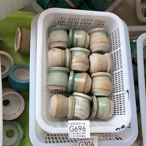 紫砂花盆696微瑕品口径3到4左右