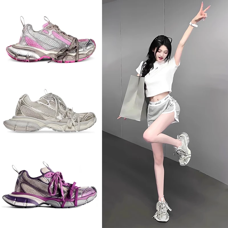 巴家老爹鞋女士超看好韩系做旧2025新款官方旗舰店3XL休闲运动鞋