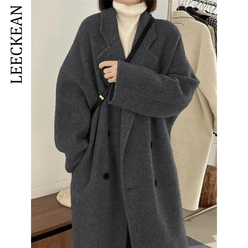 【尖货甄选】高端气质中长款大衣女2025秋冬新款爆款双面绒毛呢外套