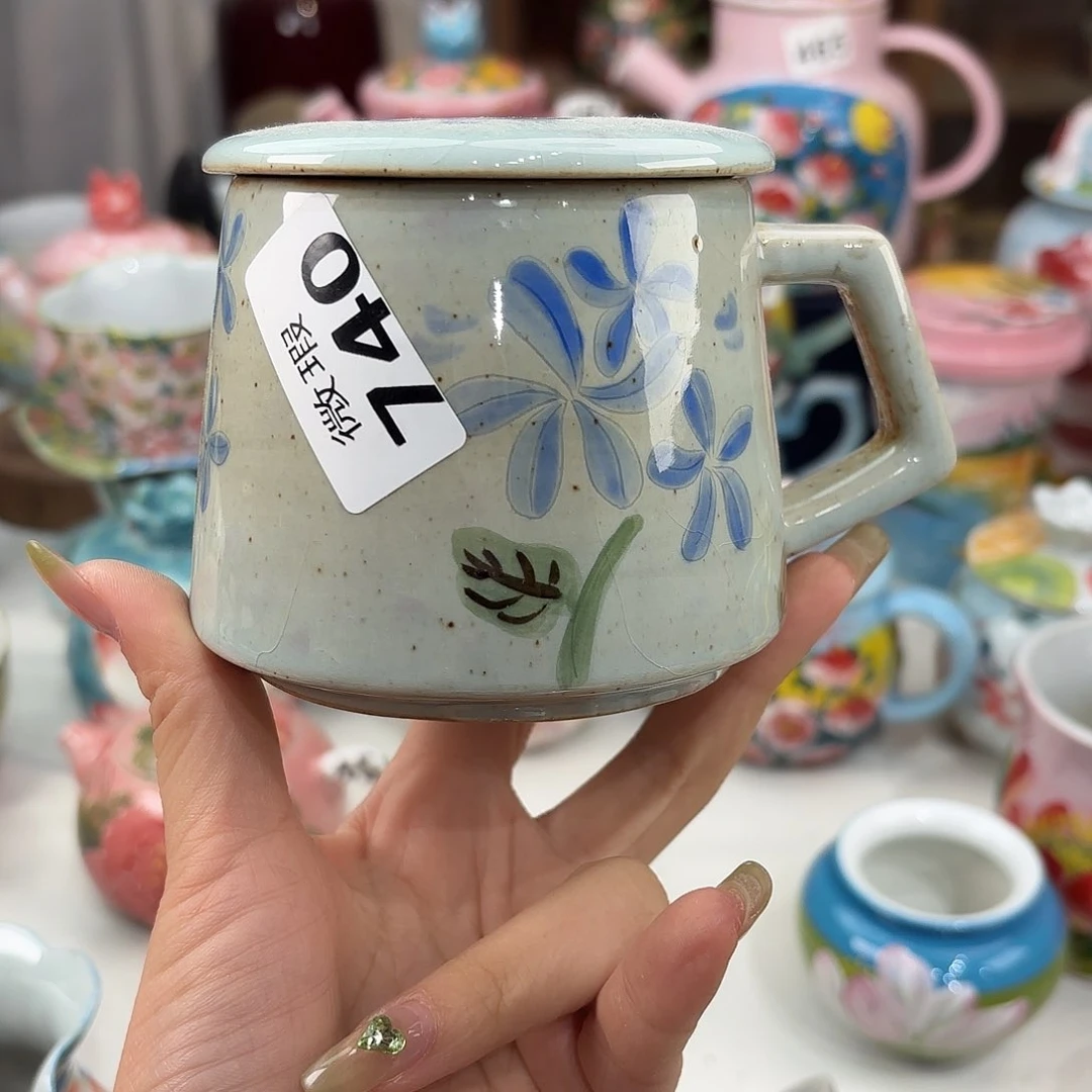 瓷片景德镇手绘高温釉下彩陶瓷茶具
