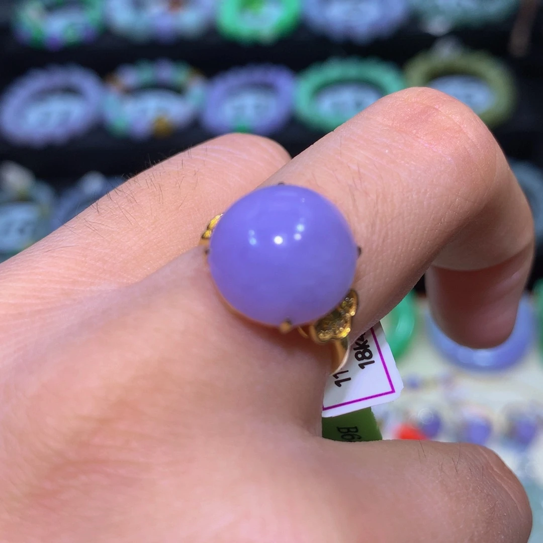 翡翠18K金镶嵌手链翡翠