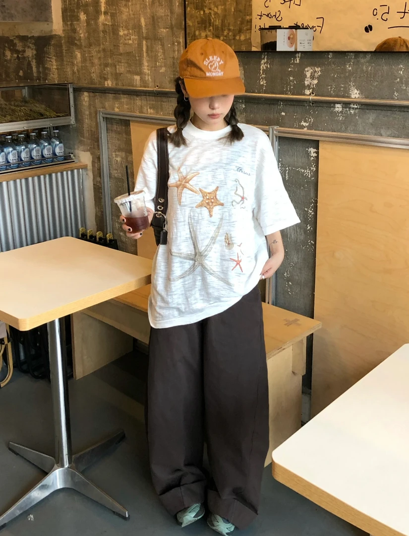 【海星派对】提花面料！超舒服夏季短袖罩衫女上衣INS风