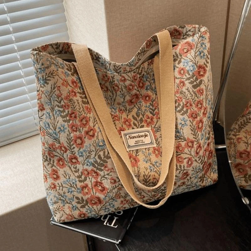 大容量帆布包包新款时尚小众女托特包上课上班通勤手提包