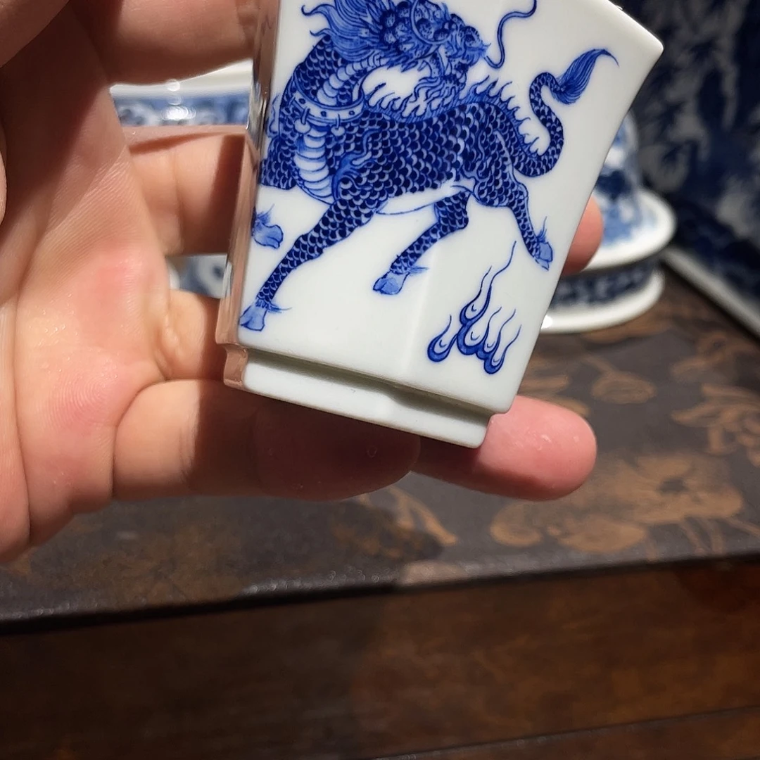 摆件_*8景德镇 高端麒麟杯