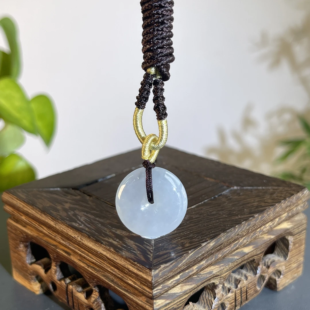 JXB10-28 天然缅甸A货翡翠 平安扣