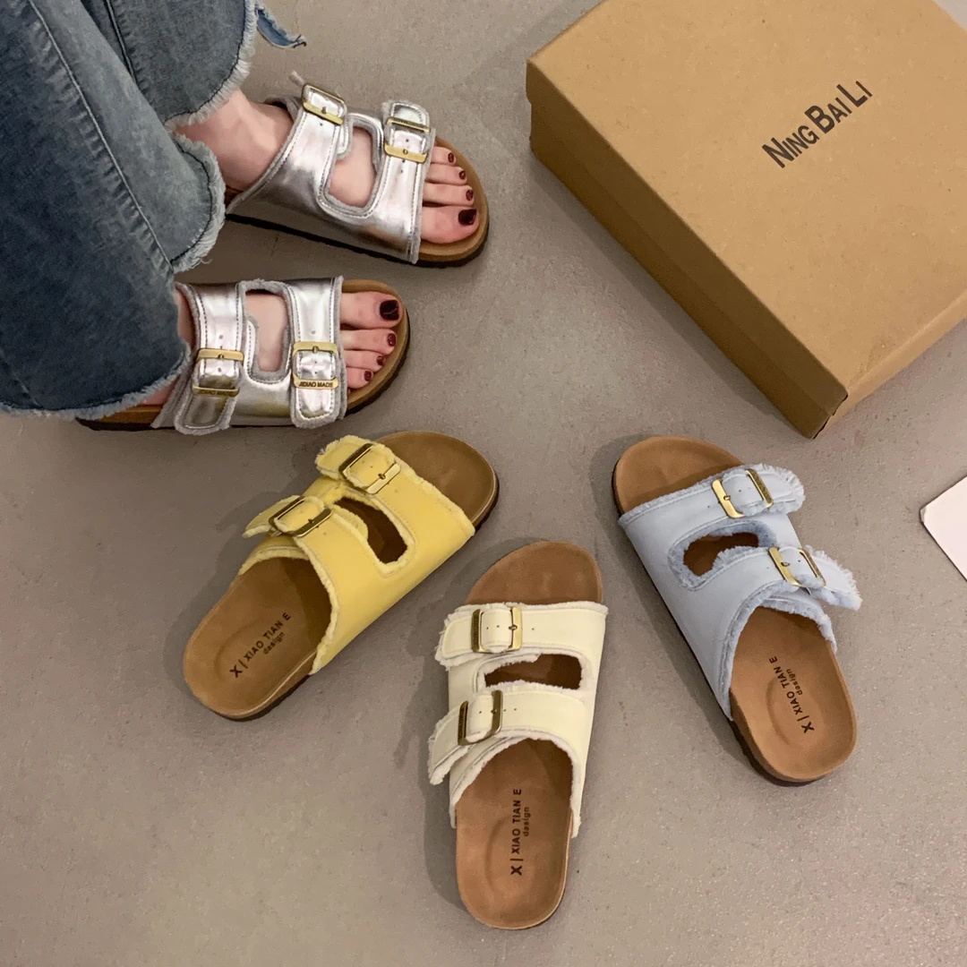 贾不假外穿厚底勃肯拖鞋女款2025夏季新款增高时尚百搭外穿凉拖鞋