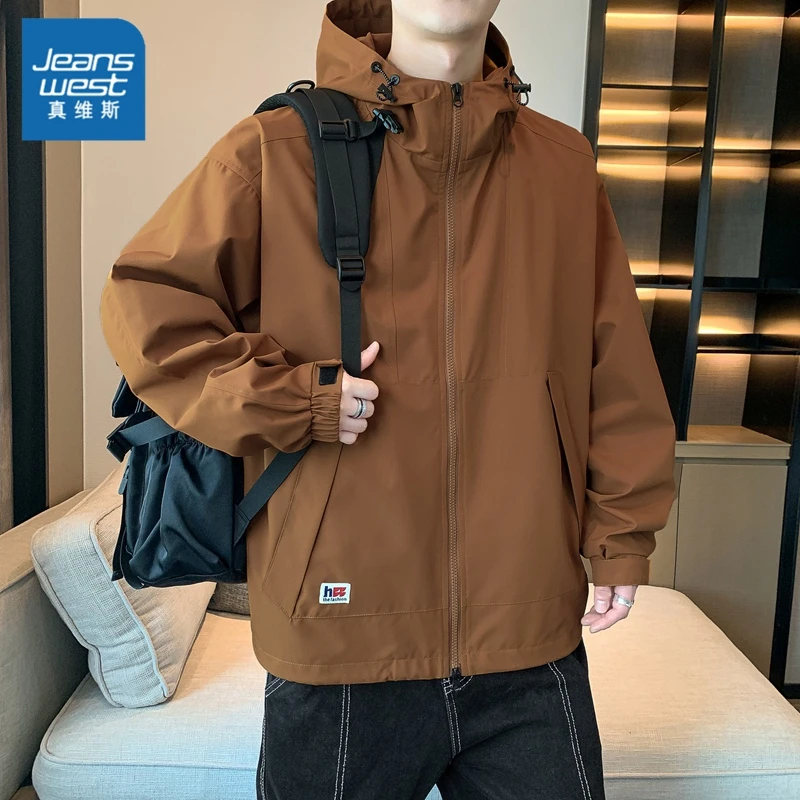 真维斯工装防风夹克男士简约秋冬季新款美式休闲潮牌百搭宽松外套