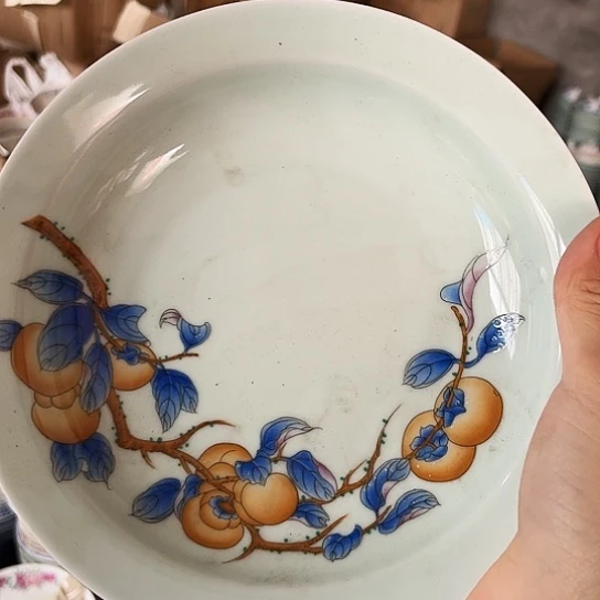 盘8寸手绘盘一个陶瓷陶瓷