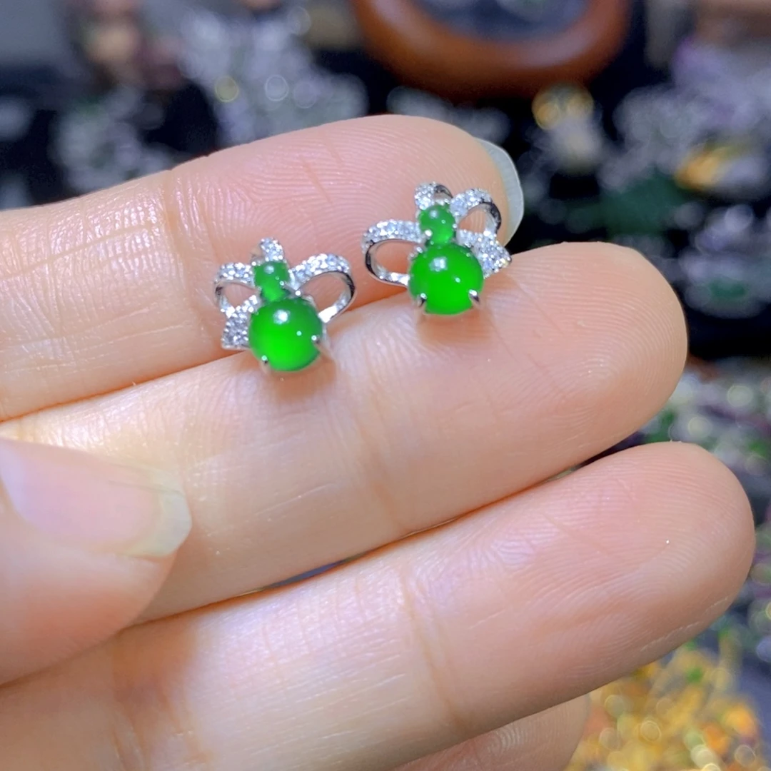 翡翠颈饰银S925镶嵌天然翡翠