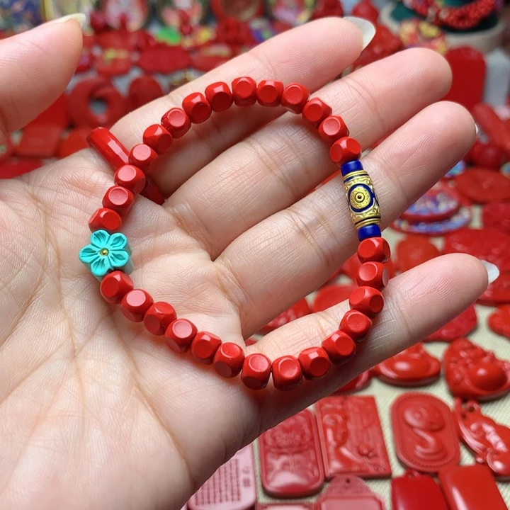 天然辰砂工艺品朱砂手串