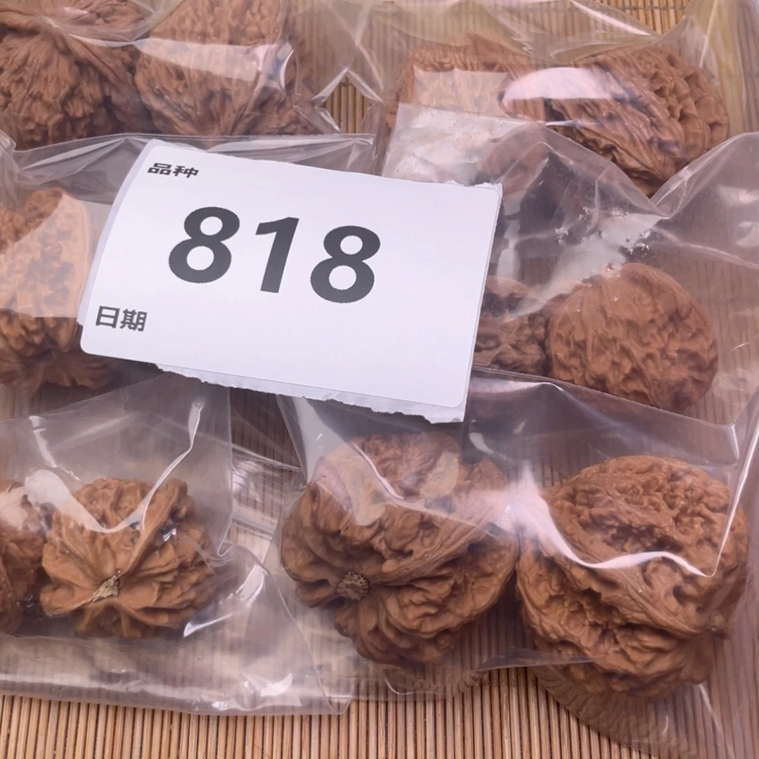 把件文玩核桃818号6对带练手粗筋