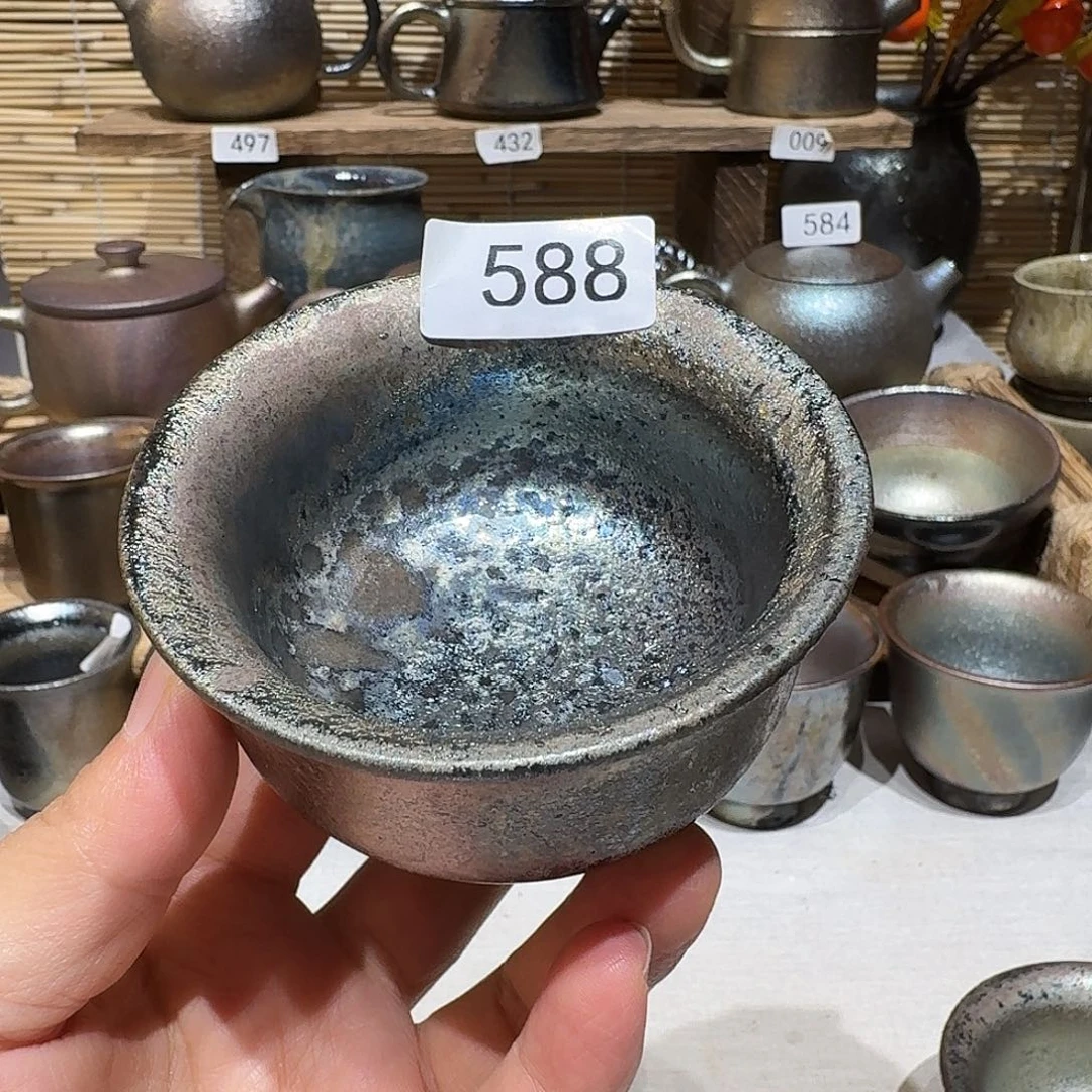 此***留壶建水紫陶紫泥柴烧杯