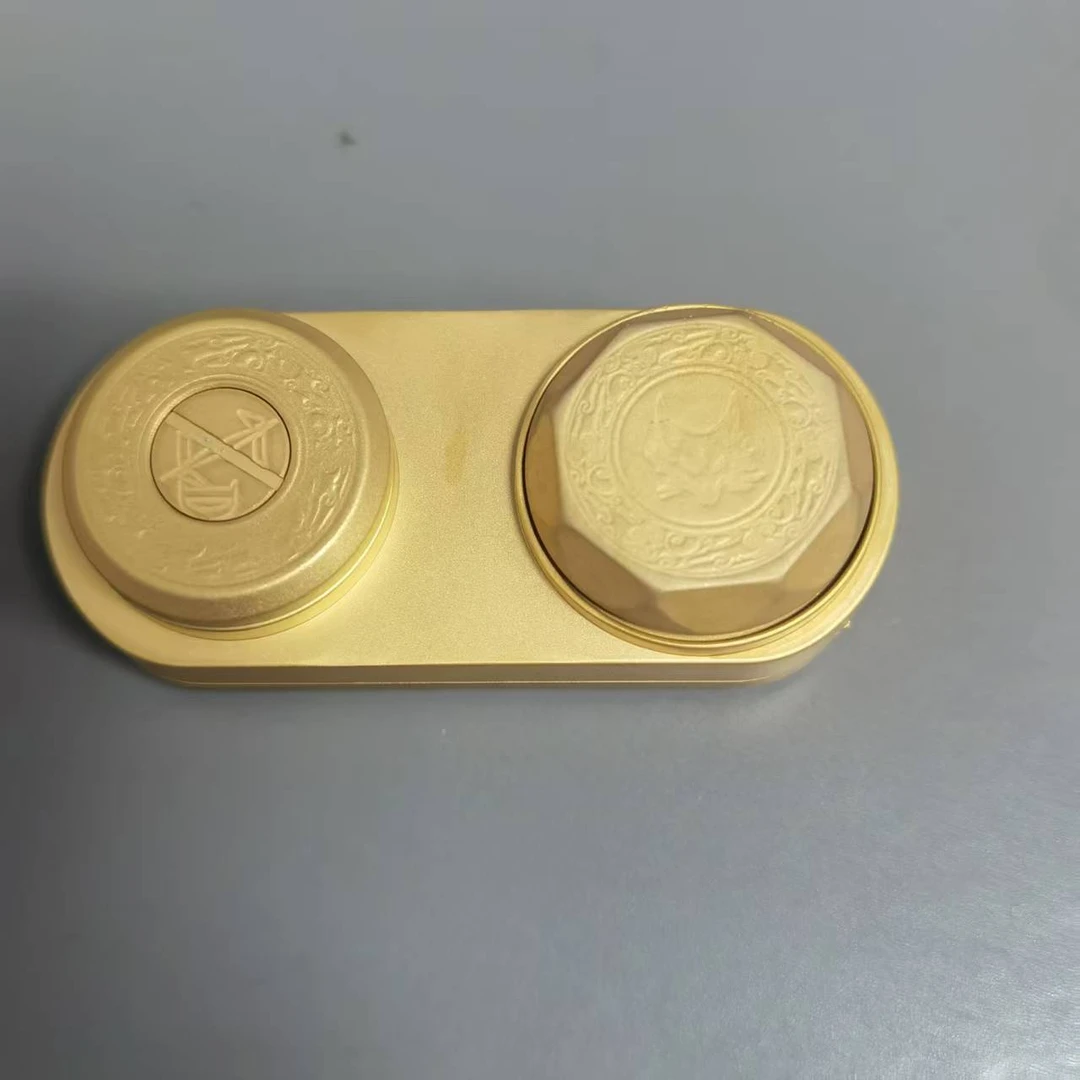 躁动双轮音叉二层360°旋转啪啪机械推牌金属解压玩具edc减压神器