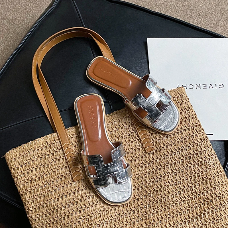 h拖鞋女外穿2025年新款爆款潮夏季凉拖鞋时尚沙滩平底一字拖多色