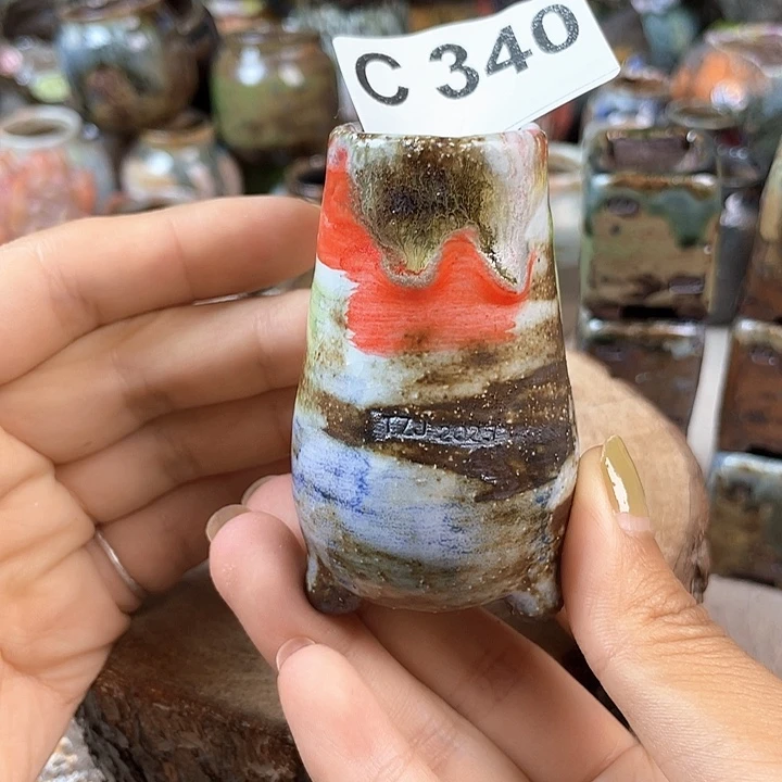 紫砂花盆匣钵土 小白孤品 内口2.3