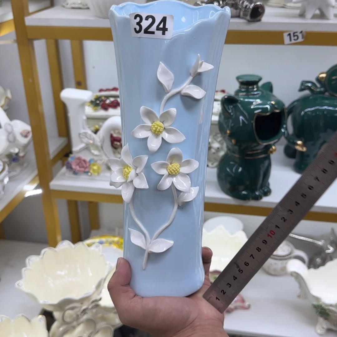 瓷片陶瓷工艺花瓶摆件