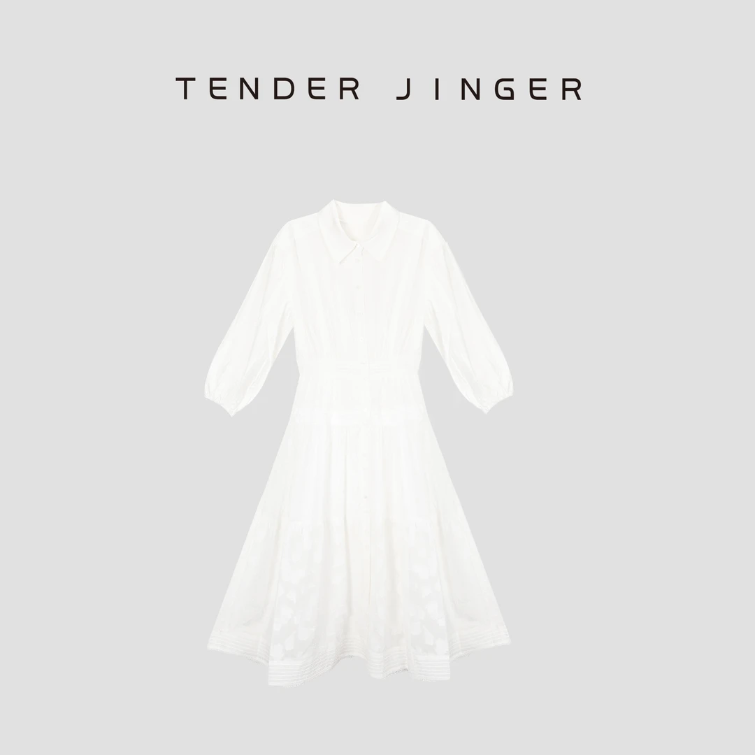Tender Jinger法式设计感度假连衣裙T52JFF30249
