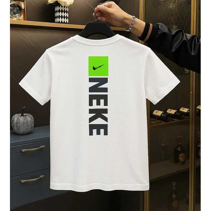 夏季新款爆款纯棉T网红体恤时尚潮流印花圆领百搭上衣短袖T恤男士