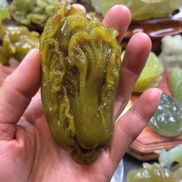 蛇纹石玉未镶嵌手把