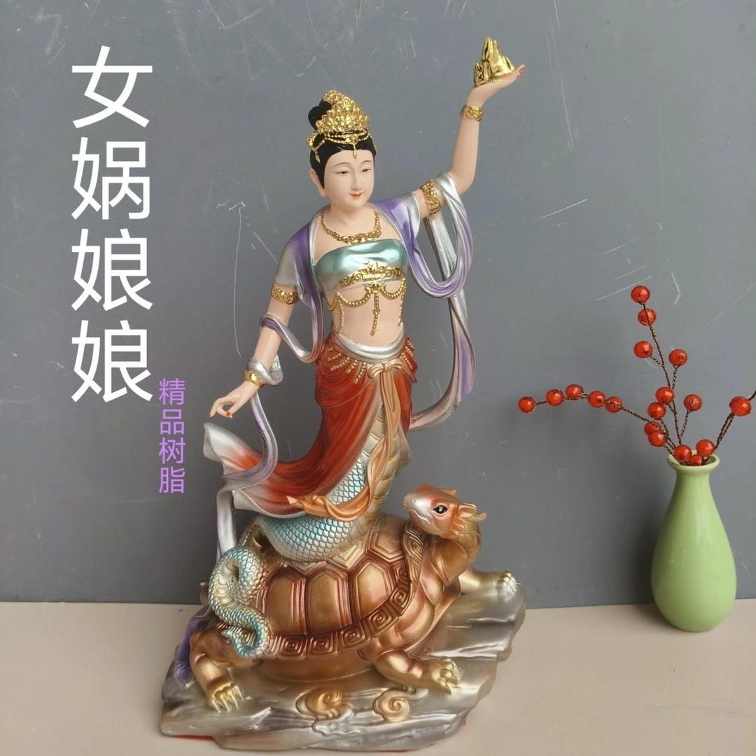 新款女娲娘娘居家神像补天皇女创世女神大地之母家用供奉桌面摆件