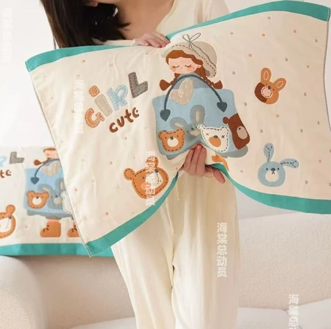 【背包少女】52*78cm一对装 舒适 亲肤 柔软 枕巾