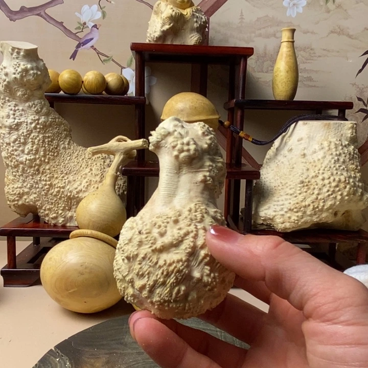 香榧木这*城黄杨木手把件