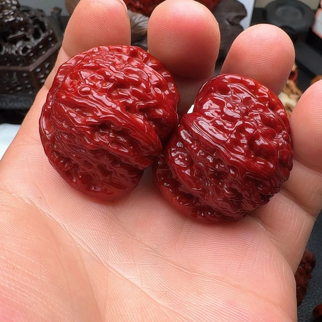 文玩核桃把件厦****摄白狮子