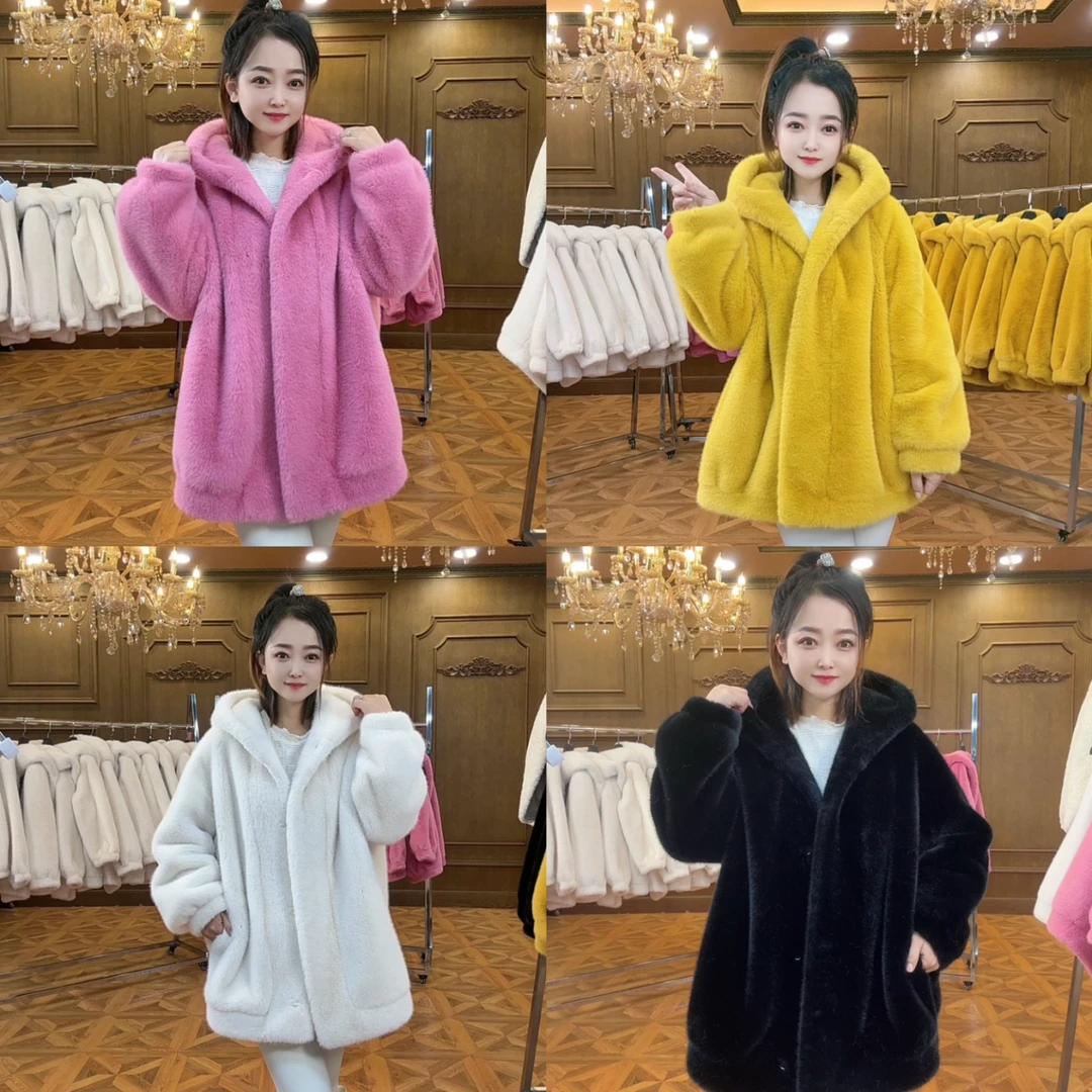 娃娃服欧貂绒毛毛外套