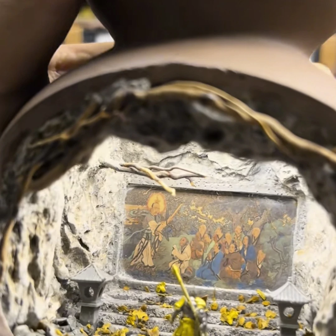 葫芦微景观悟空拜师创意桌面摆件