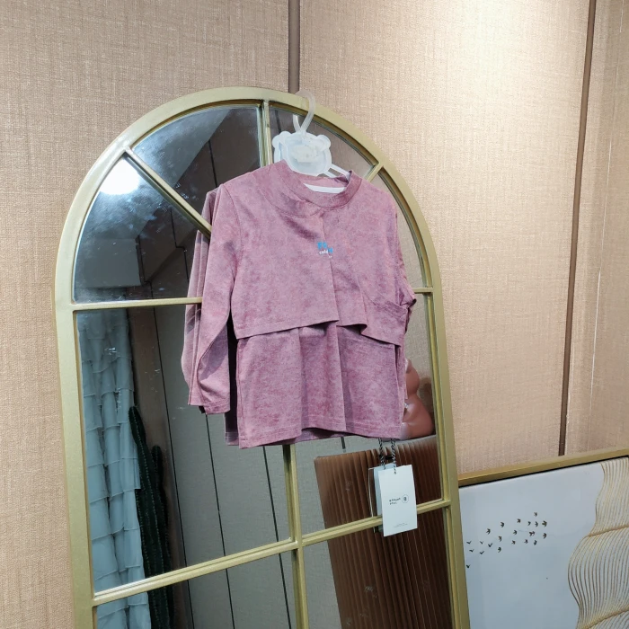 AD292   宝宝紫薯色假两件单上衣