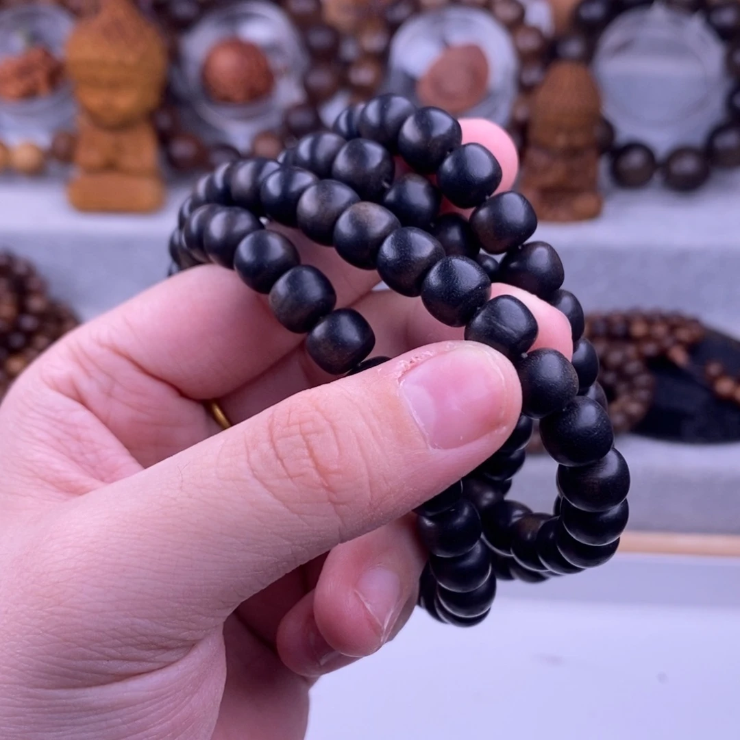 汤***6手串/手链檀香木0809阴沉沉水风化老料奶香瑕疵