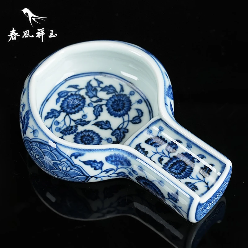 景德镇 春风祥玉 邹俊窑制 八字款 青花 缠枝莲 雪茄烟缸