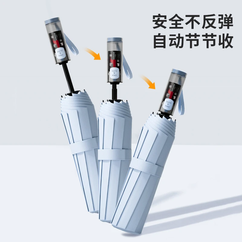 全自动节节收雨伞加大加固加厚男折叠太阳伞女晴雨两用遮阳伞大号