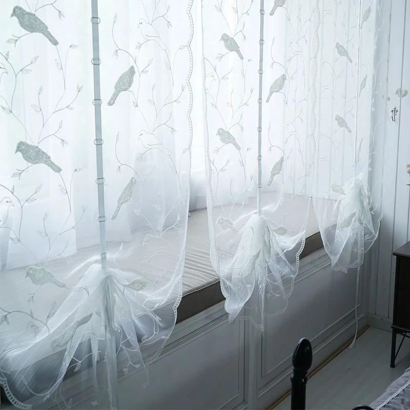 客厅卧室飘窗提拉帘窗帘纱帘免打孔遮光罗马帘厨房遮挡帘隔断门帘