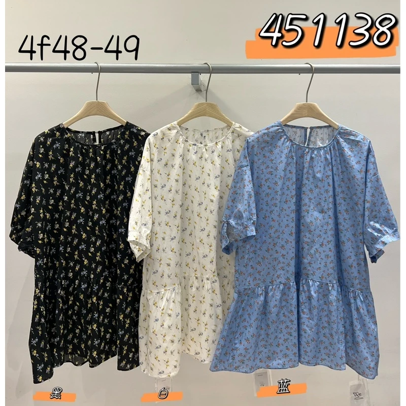 叨叨推荐款 We#451138#印花拼接短袖上衣 FL