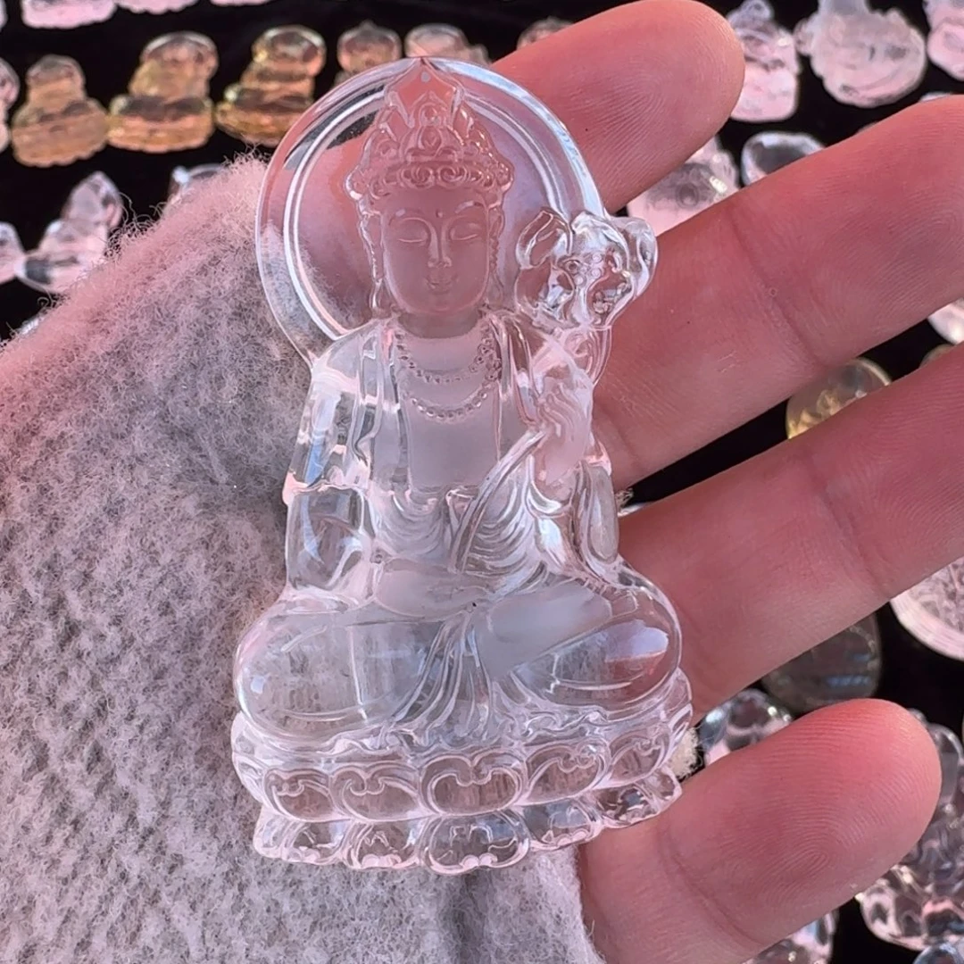 一***拜车挂未镶嵌水晶天然水晶吊坠
