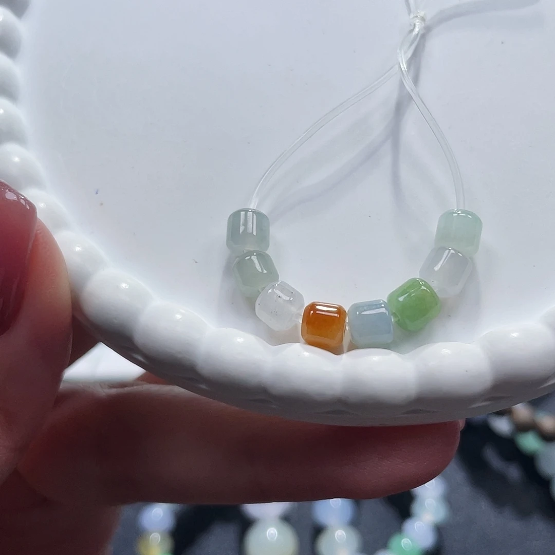 翡翠未镶嵌手链卡5+