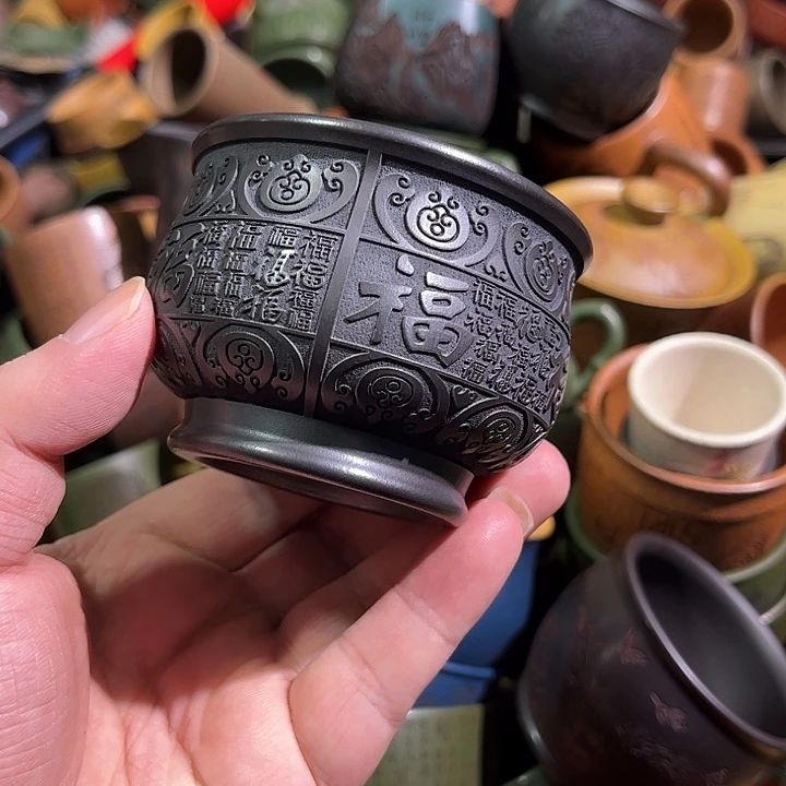 紫砂茶杯全手工紫砂主人杯