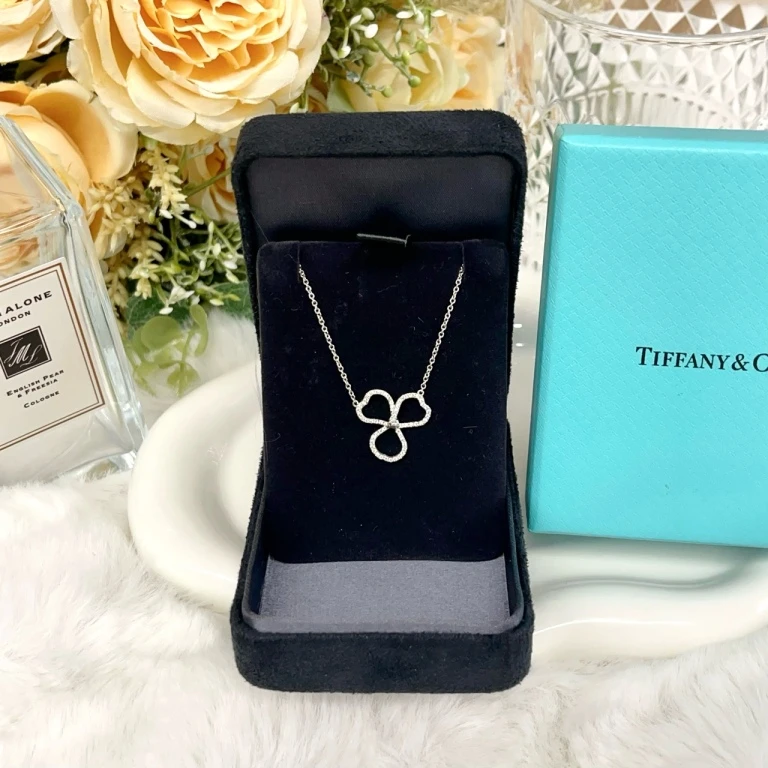 95新 Tiffany & Co./蒂芙尼 三叶草吊坠项链/链长38cm/2264