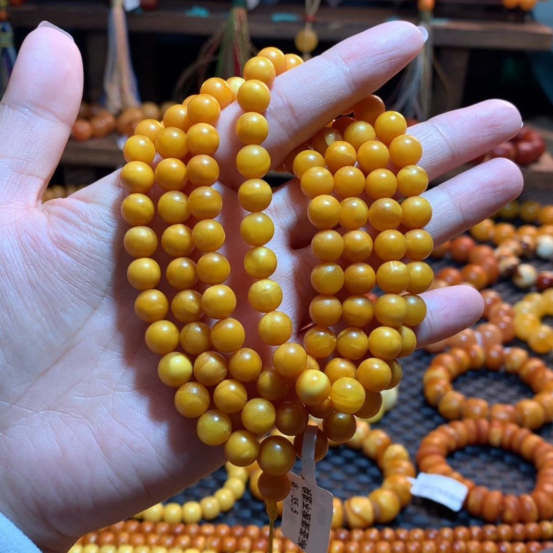 蜜蜡未镶嵌手链蜜蜡手链