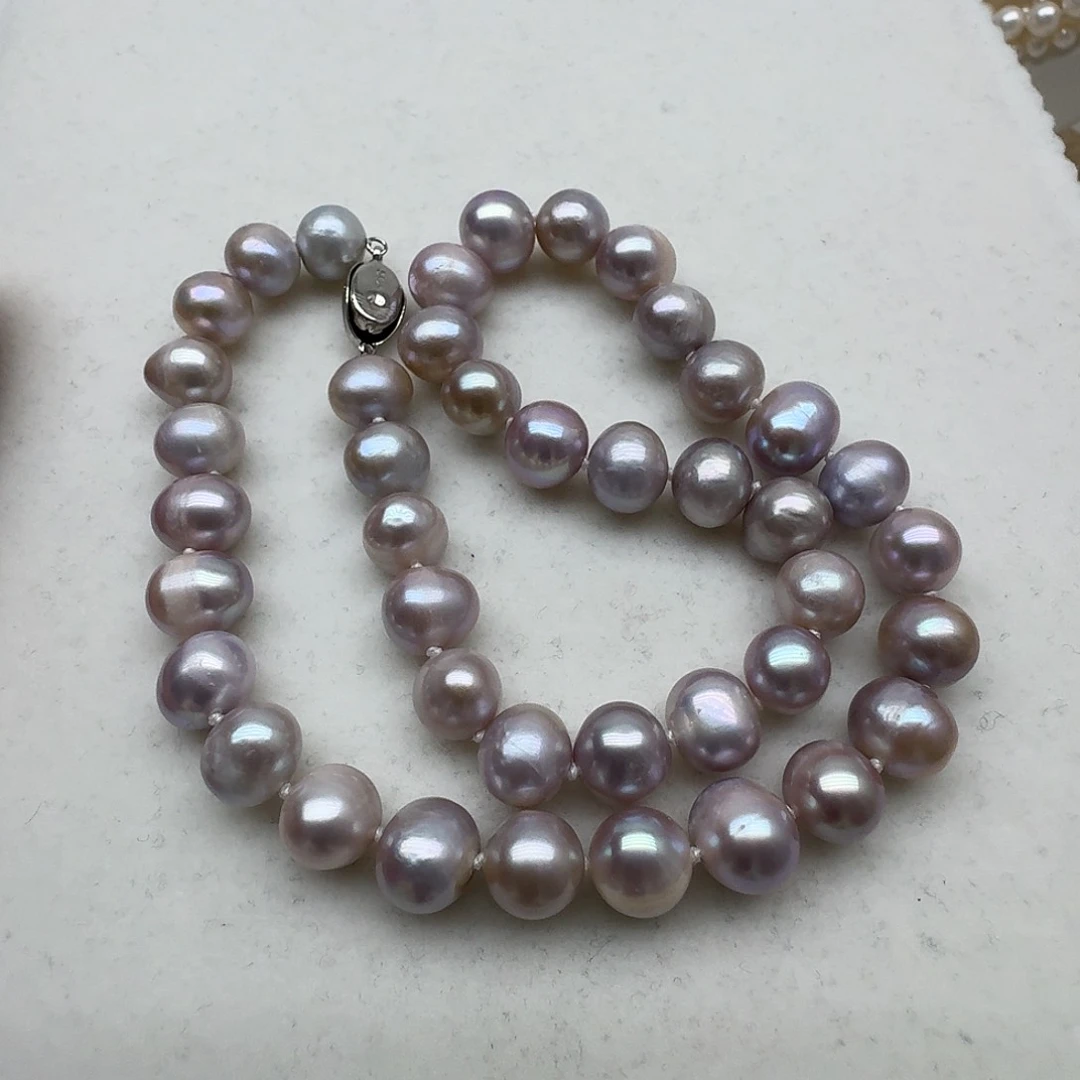 淡水珍珠颈饰银S925镶嵌10-11