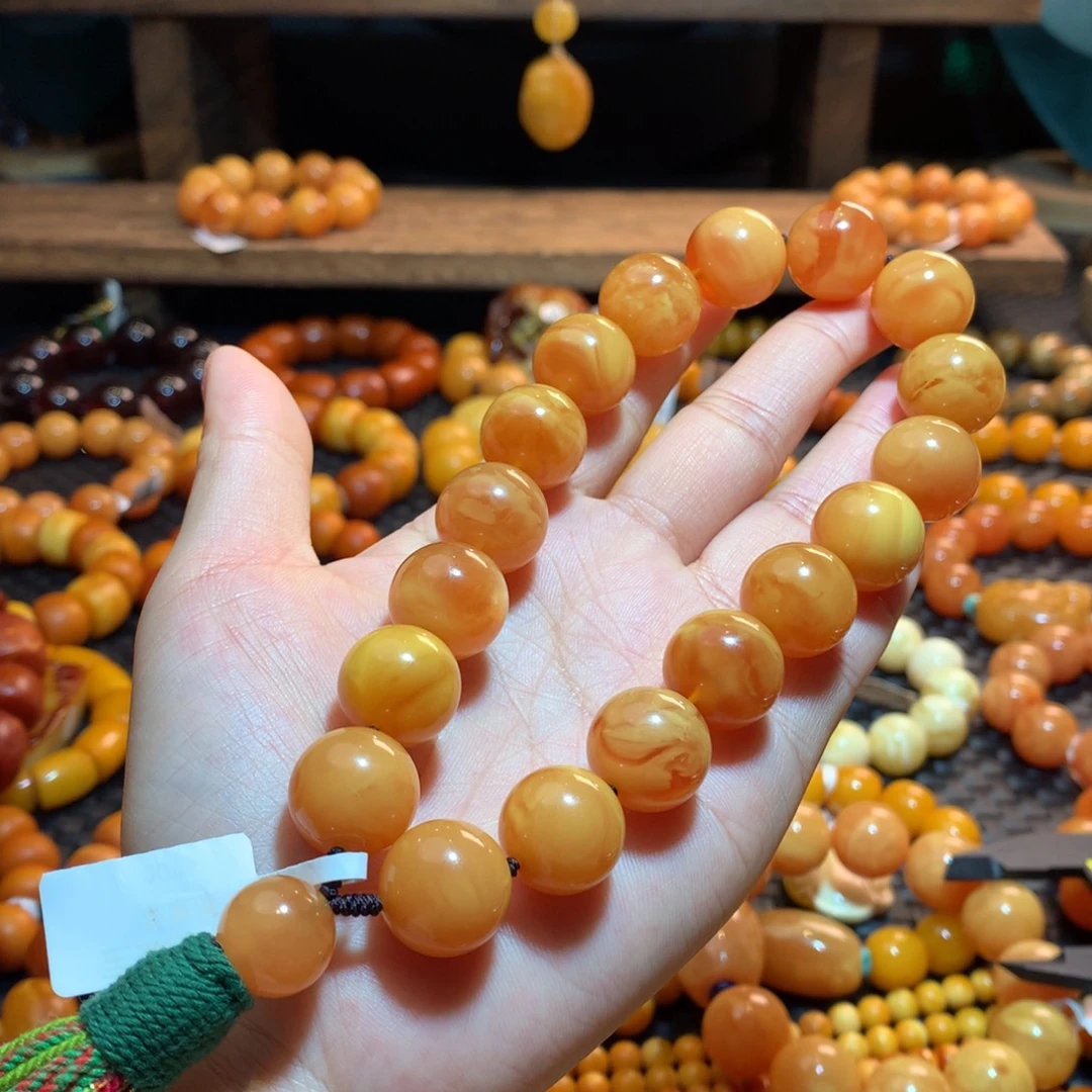 蜜蜡未镶嵌手串蜜蜡手串