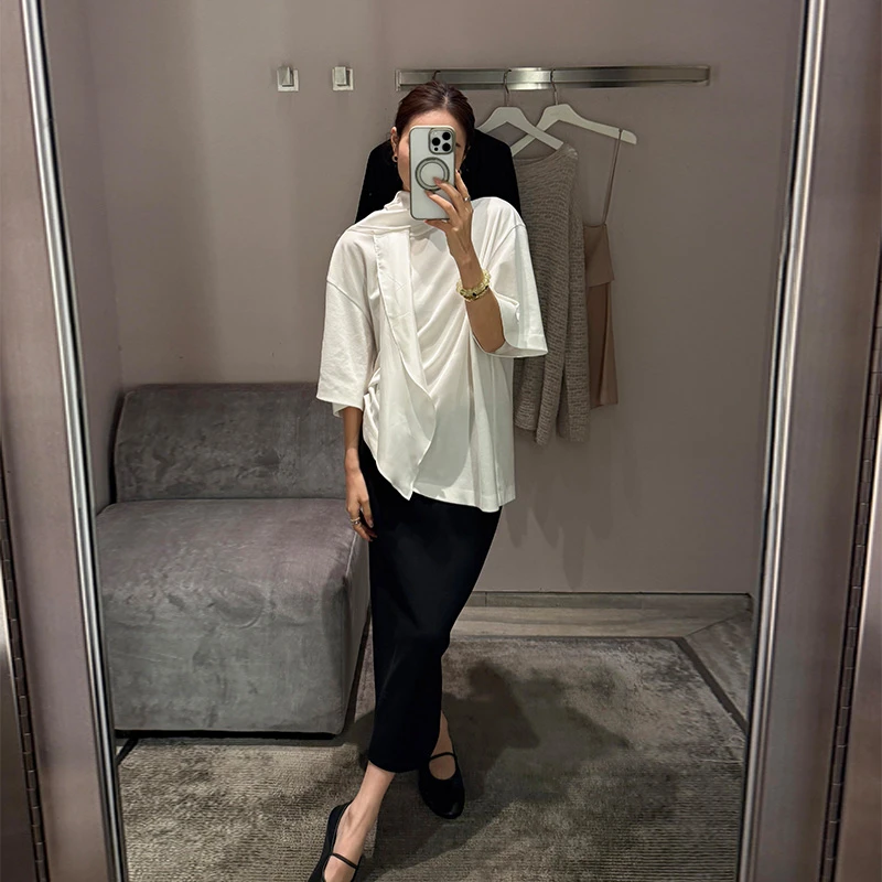 KEEP KAPU靠谱【ROW后开叉半裙 】醋酸直筒显瘦不易皱半裙KP250563