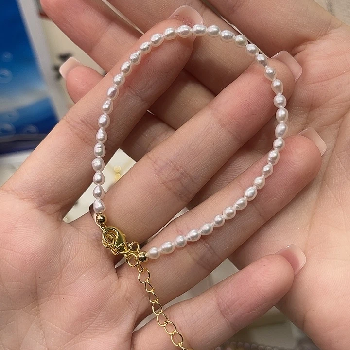 手绳合金淡水珍珠